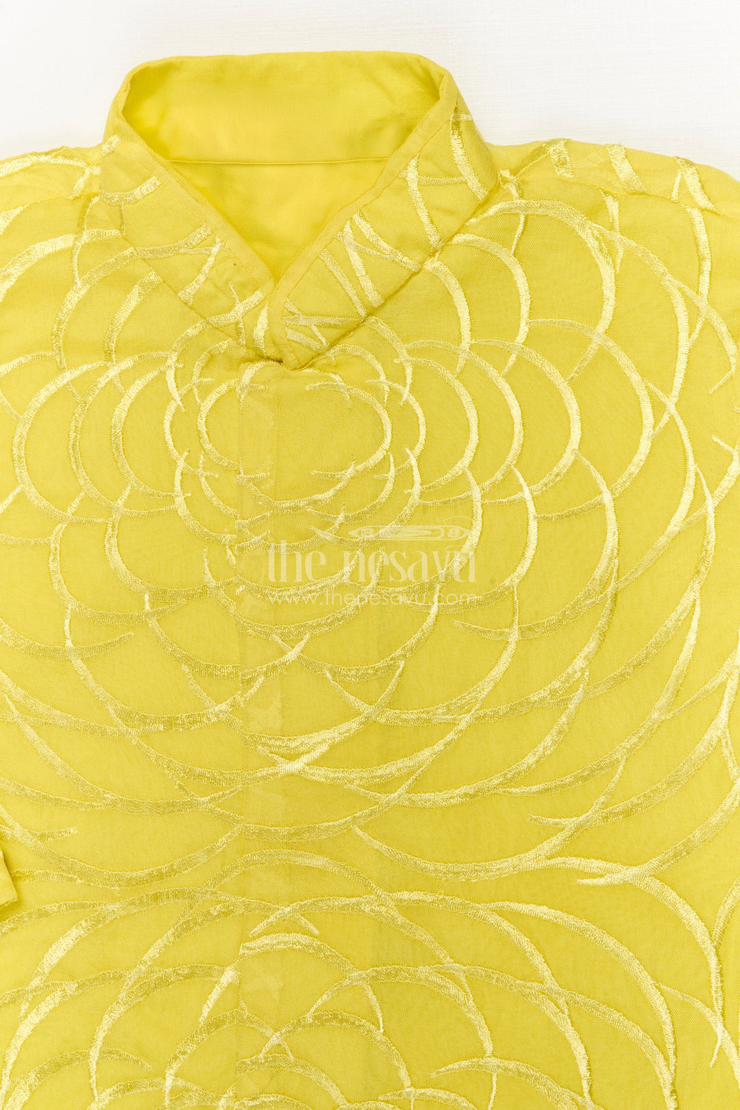 The Nesavu Boys Dothi Set Toddler Boys Dhoti Set for Festive Ceremonies and School Ethnic Days Nesavu Nesavu toddler boys blend silk dhoti set with thread embroidery for festive ethnic wear