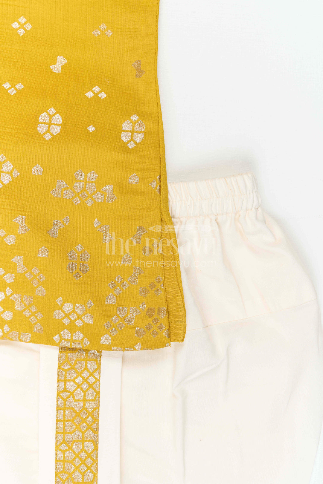 The Nesavu Boys Dothi Set Toddler Boys Traditional Dothi Outfit for Festive Celebrations Nesavu Nesavu Toddler Boys Traditional Dothi Outfit For Weddings And Festive Ethnic Celebrations