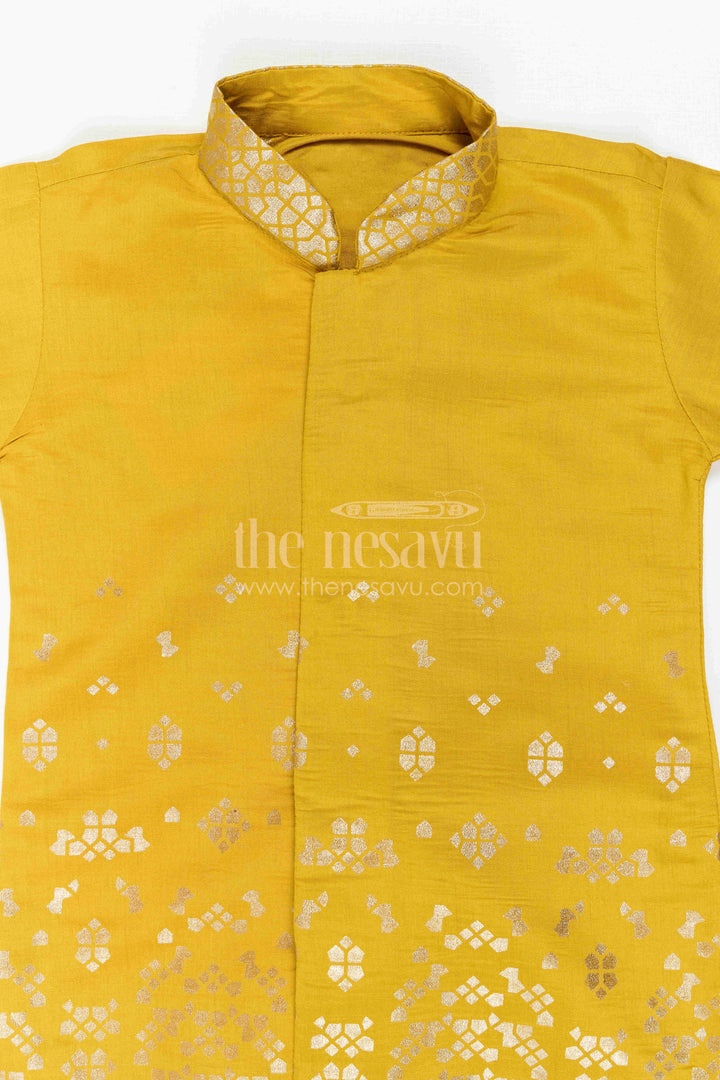 The Nesavu Boys Dothi Set Toddler Boys Traditional Dothi Outfit for Festive Celebrations Nesavu Nesavu Toddler Boys Traditional Dothi Outfit For Weddings And Festive Ethnic Celebrations