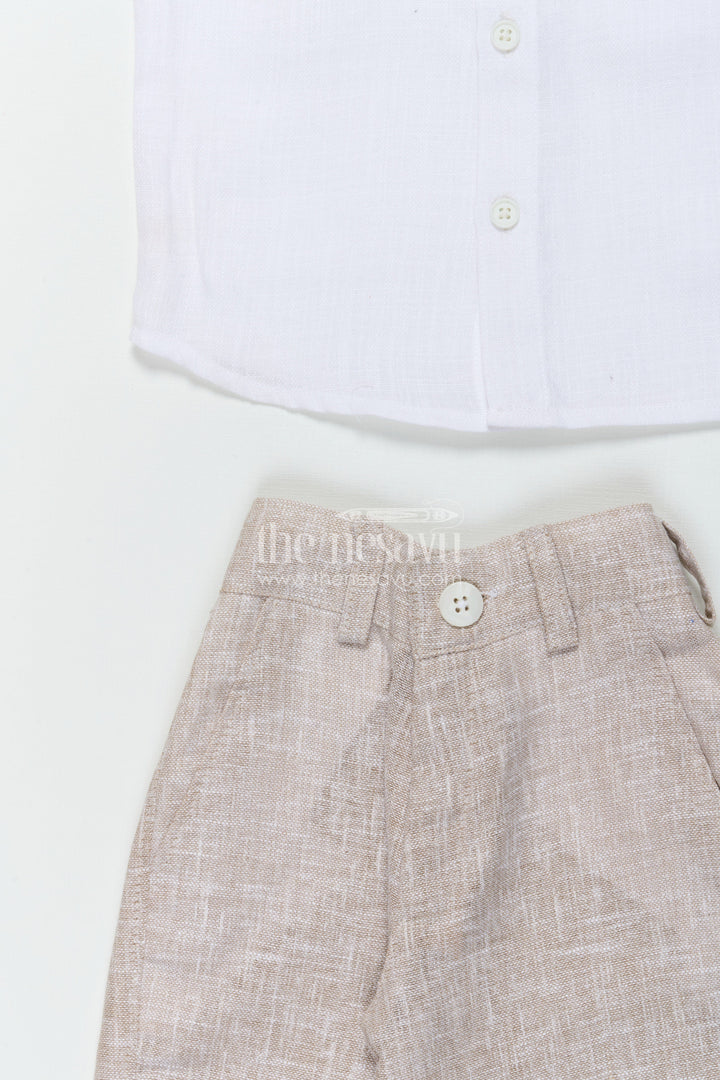 The Nesavu Boys Casual Set Toddler Boys Waistcoat Set for Birthdays and Special Occasions Nesavu Nesavu toddler boys waistcoat set in cotton for birthday parties and formal celebrations