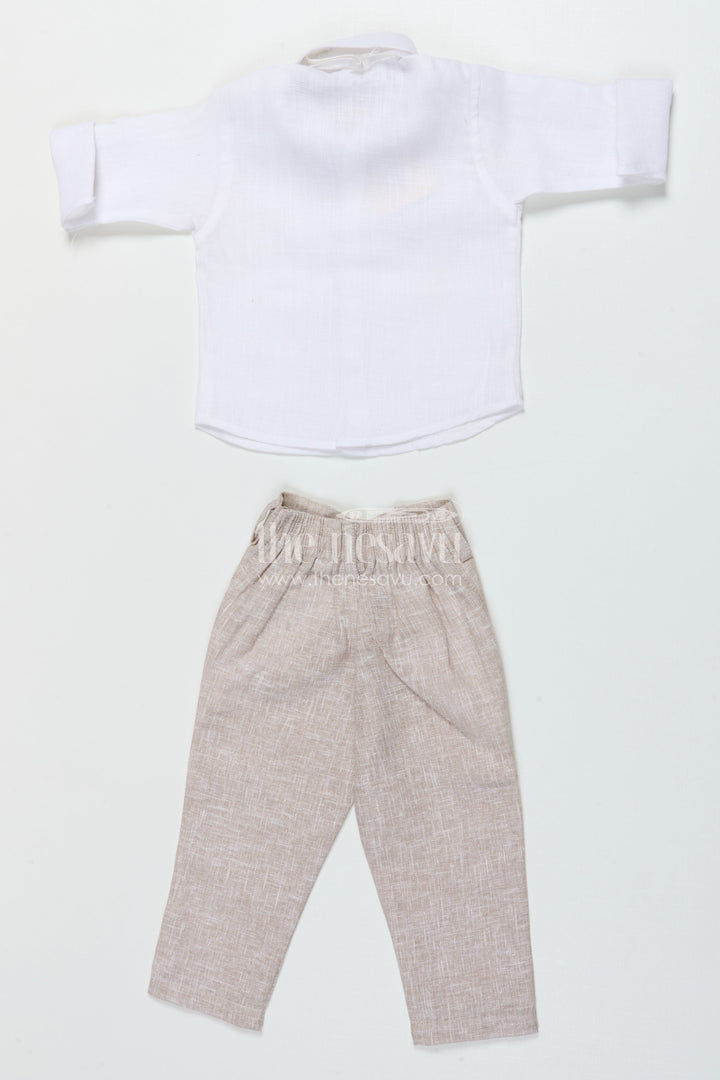 The Nesavu Boys Casual Set Toddler Boys Waistcoat Set for Birthdays and Special Occasions Nesavu Nesavu toddler boys waistcoat set in cotton for birthday parties and formal celebrations