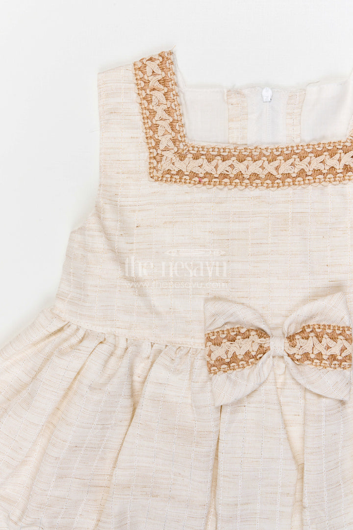 The Nesavu Girls Cotton Frock Toddler Girl Cotton Frock for Casual Outings and Playdates Nesavu Nesavu toddler girl cotton blend frock for casual outings and playdates with comfortable flared design