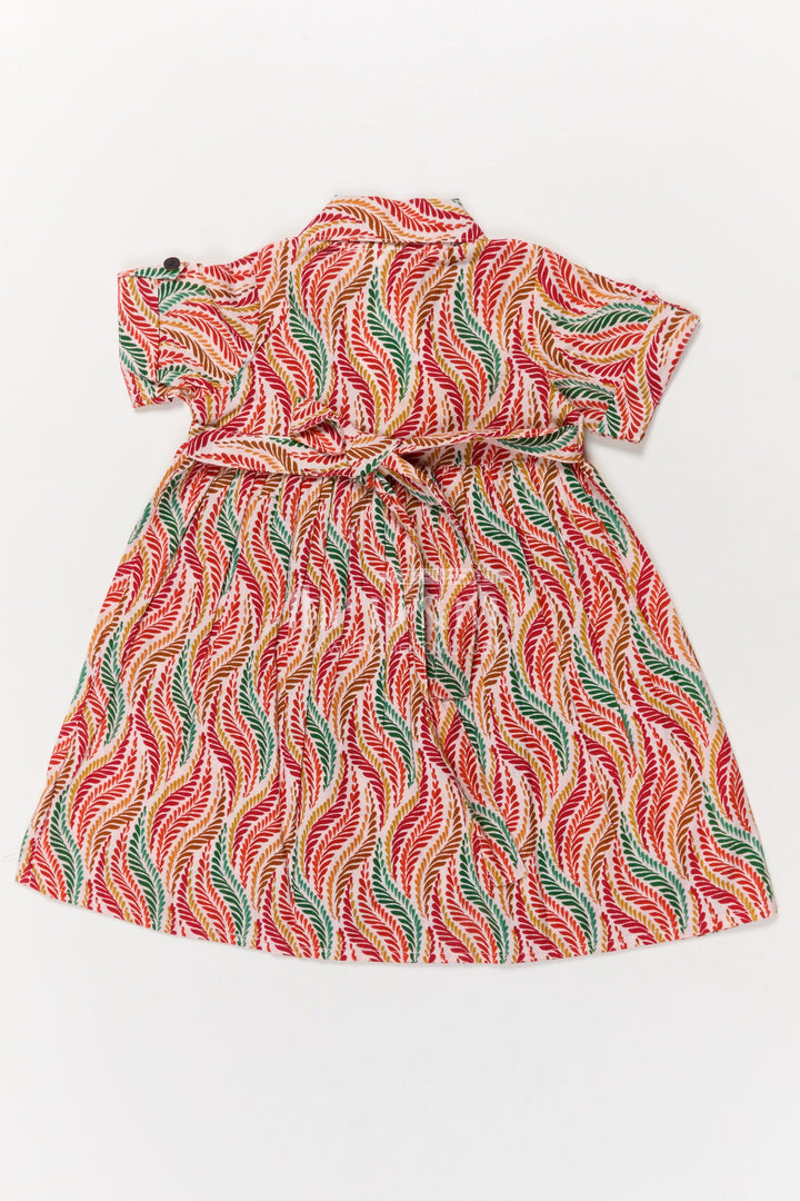 The Nesavu Girls Cotton Frock Toddler Girl Cotton Frock for Casual Summer Wear and Travel Days Nesavu Nesavu multicolor cotton frock for toddler girls – lightweight and comfy for summer outings