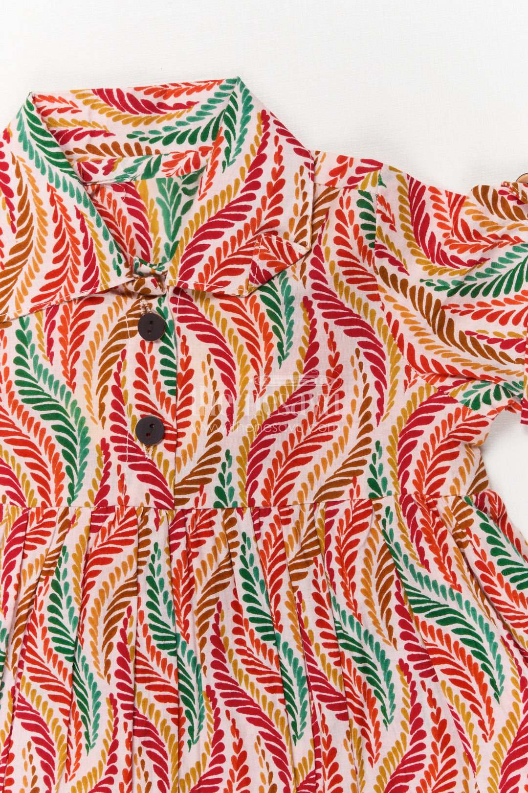 The Nesavu Girls Cotton Frock Toddler Girl Cotton Frock for Casual Summer Wear and Travel Days Nesavu Nesavu multicolor cotton frock for toddler girls – lightweight and comfy for summer outings