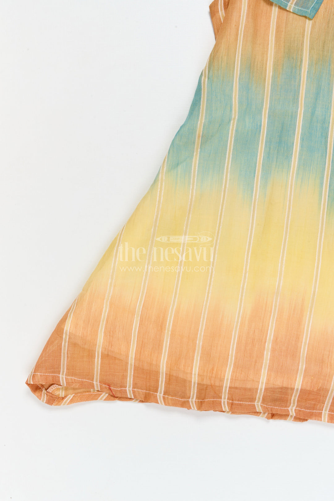 The Nesavu Girls Cotton Frock Toddler Girl Cotton Frock for Travel and Everyday Summer Wear Nesavu Nesavu toddler girl cotton frock with ombré effect for summer travel and everyday outings