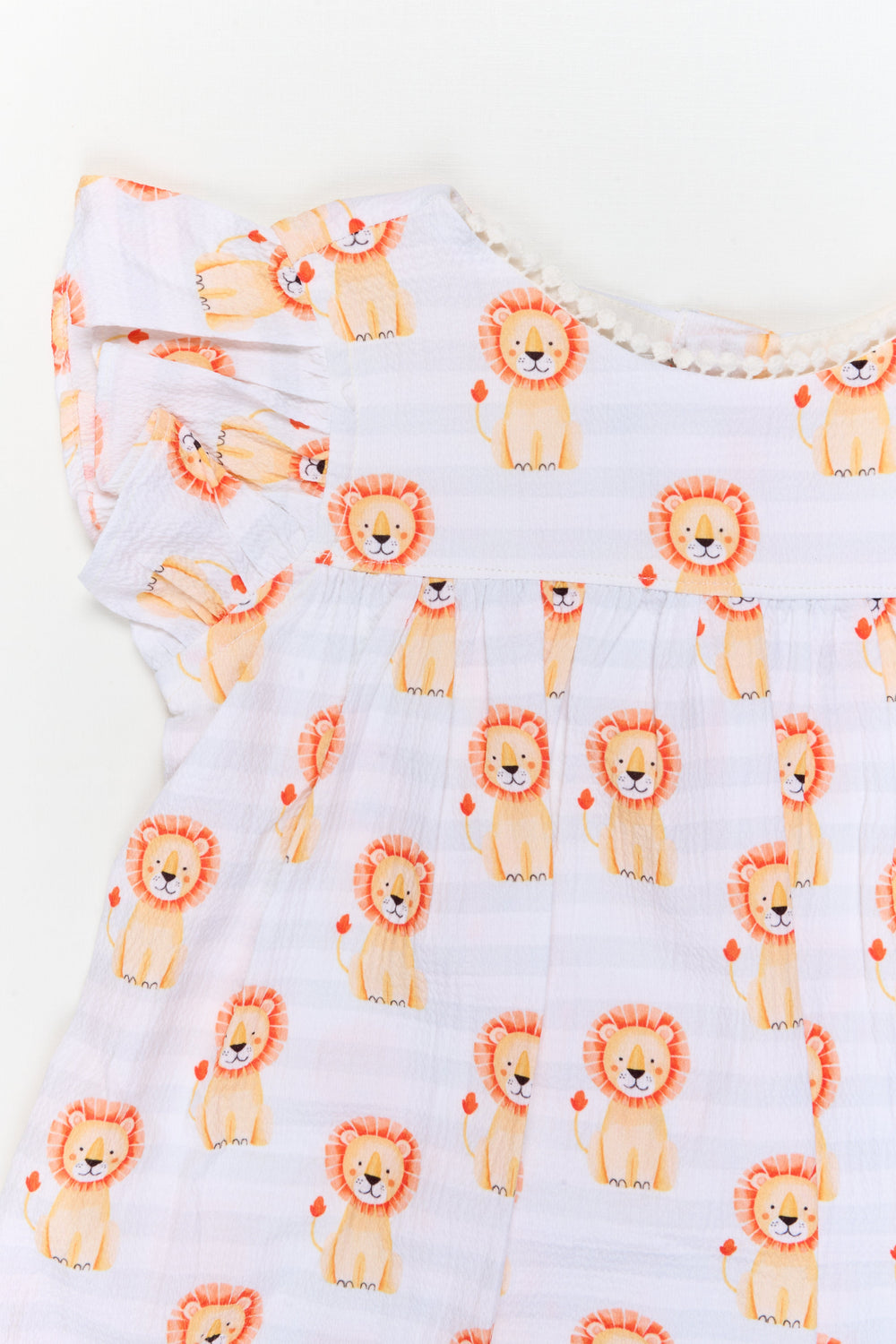 The Nesavu Girls Cotton Frock Toddler Girl Cotton Frock with Jungle Animal Print for Everyday Fun Nesavu Nesavu toddler girl cotton frock with jungle animal print for daycare and daily comfort