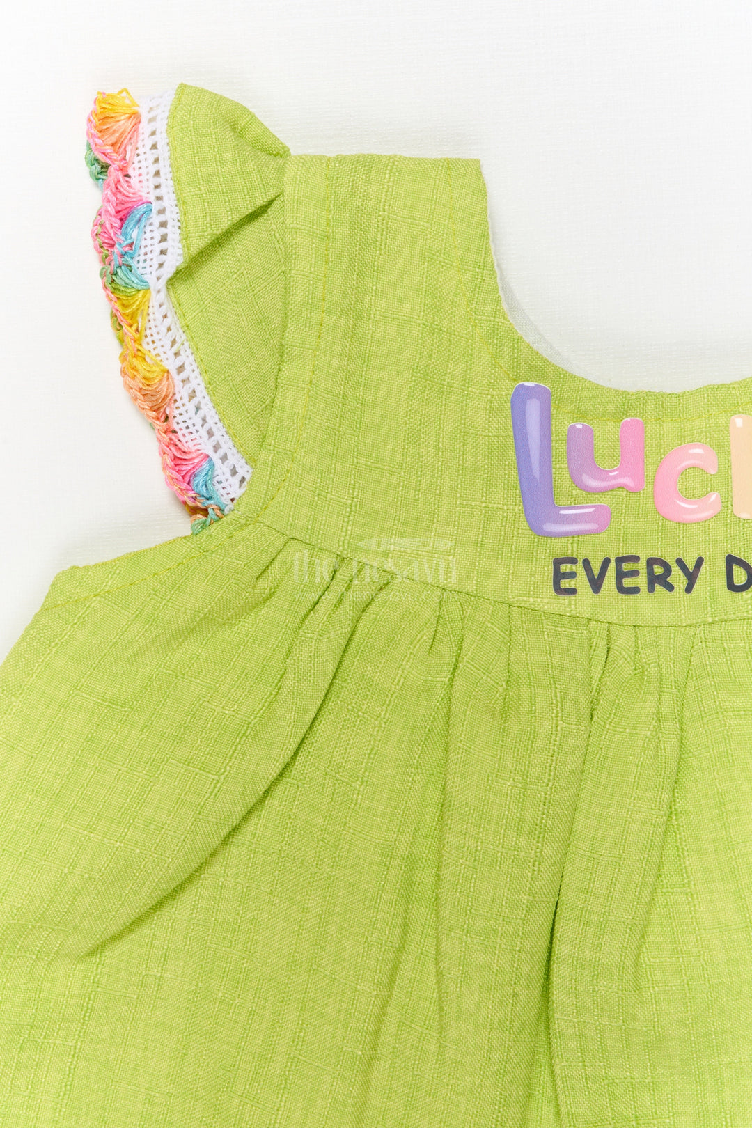 The Nesavu Baby Cotton Frocks Toddler Girl Cotton Frock with Sequin Butterfly Patch for Playful Days Nesavu Nesavu toddler girl cotton frock with sequin butterfly patch and rainbow trim for everyday fun