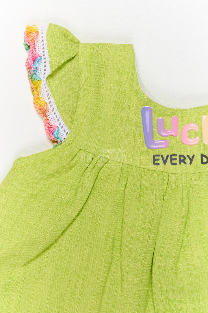 The Nesavu Baby Cotton Frocks Toddler Girl Cotton Frock with Sequin Butterfly Patch for Playful Days Nesavu Nesavu toddler girl cotton frock with sequin butterfly patch and rainbow trim for everyday fun