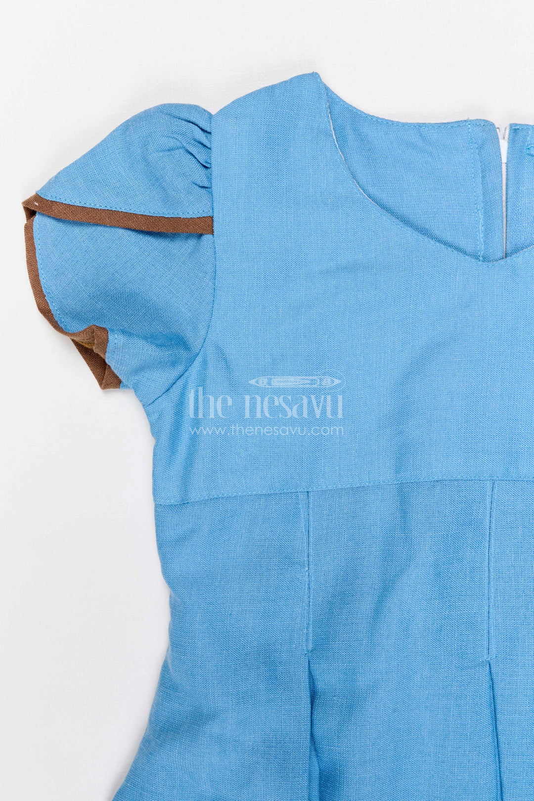 The Nesavu Girls Cotton Frock Toddler Girl Frock for Birthday Celebrations and Family Functions Nesavu Nesavu toddler girl cotton crepe frock for birthday celebrations and festive occasions with thread embroidery