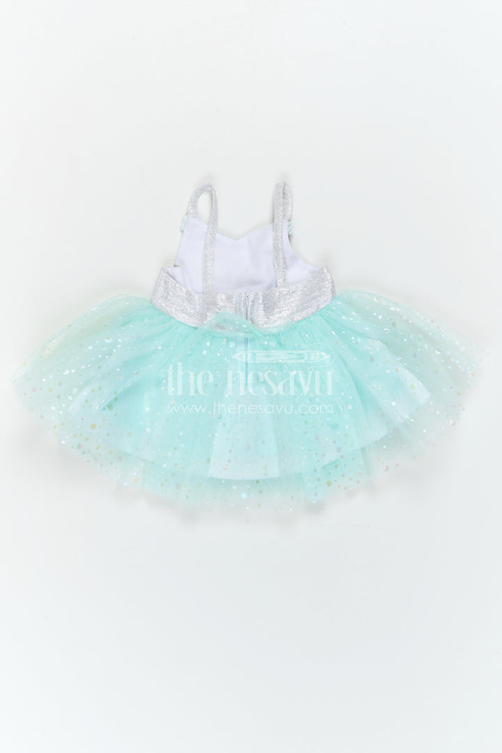 The Nesavu Girls Fancy Party Frock Toddler Girl Party Dress for Photoshoots and Evening Functions Nesavu Nesavu Toddler Girl Party Dress For Photoshoots And Evening Functions With Shimmer And Soft Net Flare