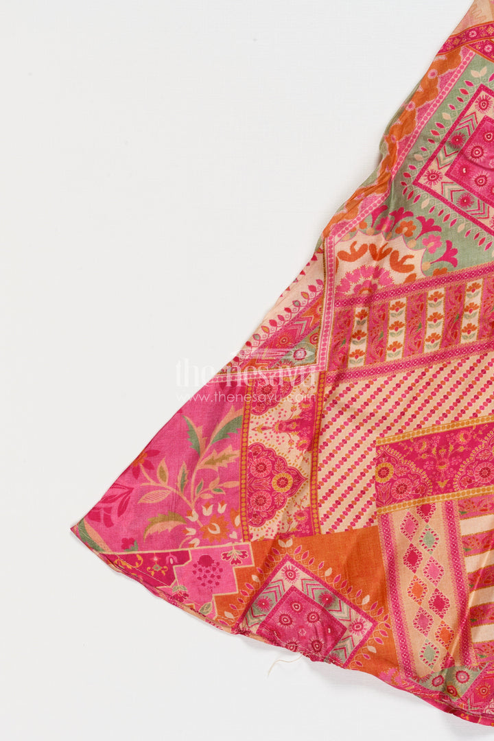 The Nesavu Girls Sharara / Plazo Set Toddler Girl Sharara Set for Ethnic Celebrations and Events Nesavu Nesavu toddler girl sharara set muslin silk weddings cultural festivities