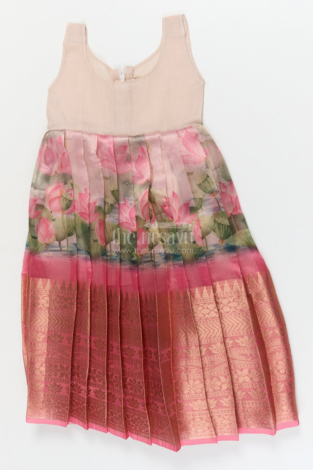 The Nesavu Pattu Pavadai Toddler Pattu Pavadai Set for Weddings and Festive Functions Nesavu Nesavu toddler pattu pavadai set for weddings and traditional family celebrations