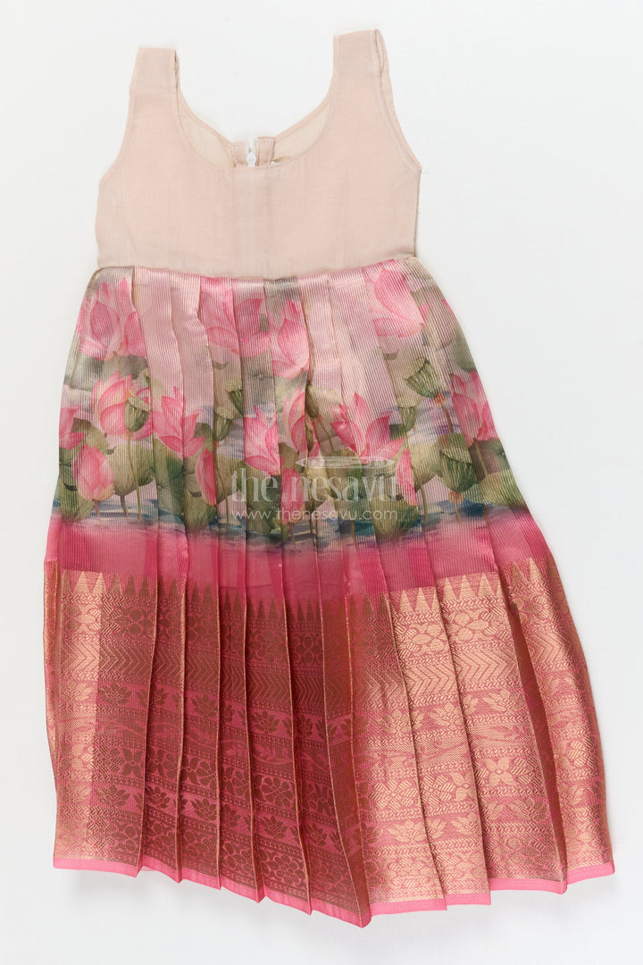 The Nesavu Pattu Pavadai Toddler Pattu Pavadai Set for Weddings and Festive Functions Nesavu Nesavu toddler pattu pavadai set for weddings and traditional family celebrations