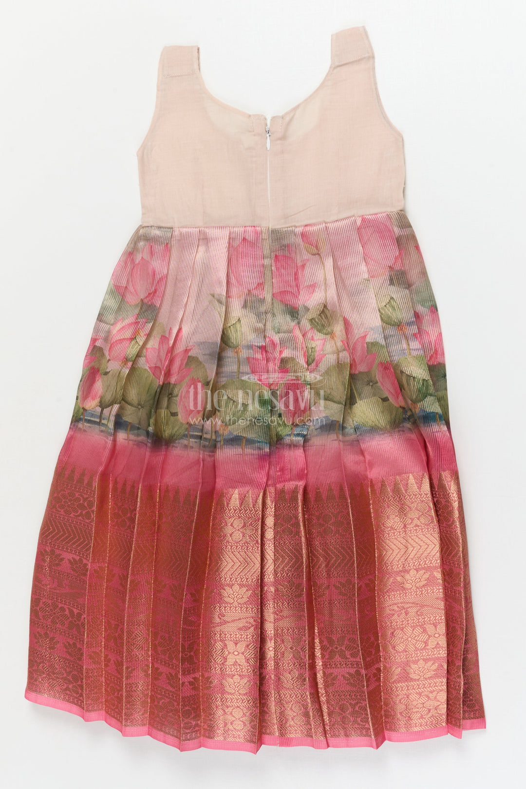 The Nesavu Pattu Pavadai Toddler Pattu Pavadai Set for Weddings and Festive Functions Nesavu Nesavu toddler pattu pavadai set for weddings and traditional family celebrations