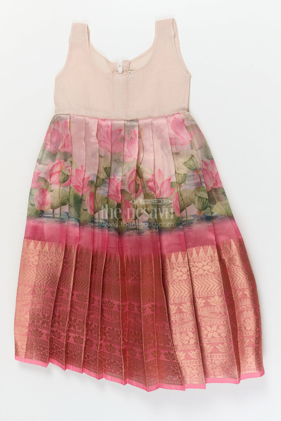 The Nesavu Pattu Pavadai Toddler Pattu Pavadai Set for Weddings and Festive Functions Nesavu Nesavu toddler pattu pavadai set for weddings and traditional family celebrations