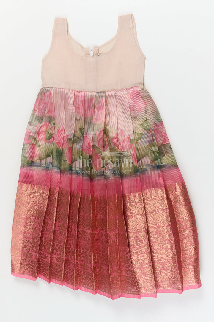 The Nesavu Pattu Pavadai Toddler Pattu Pavadai Set for Weddings and Festive Functions Nesavu Nesavu toddler pattu pavadai set for weddings and traditional family celebrations