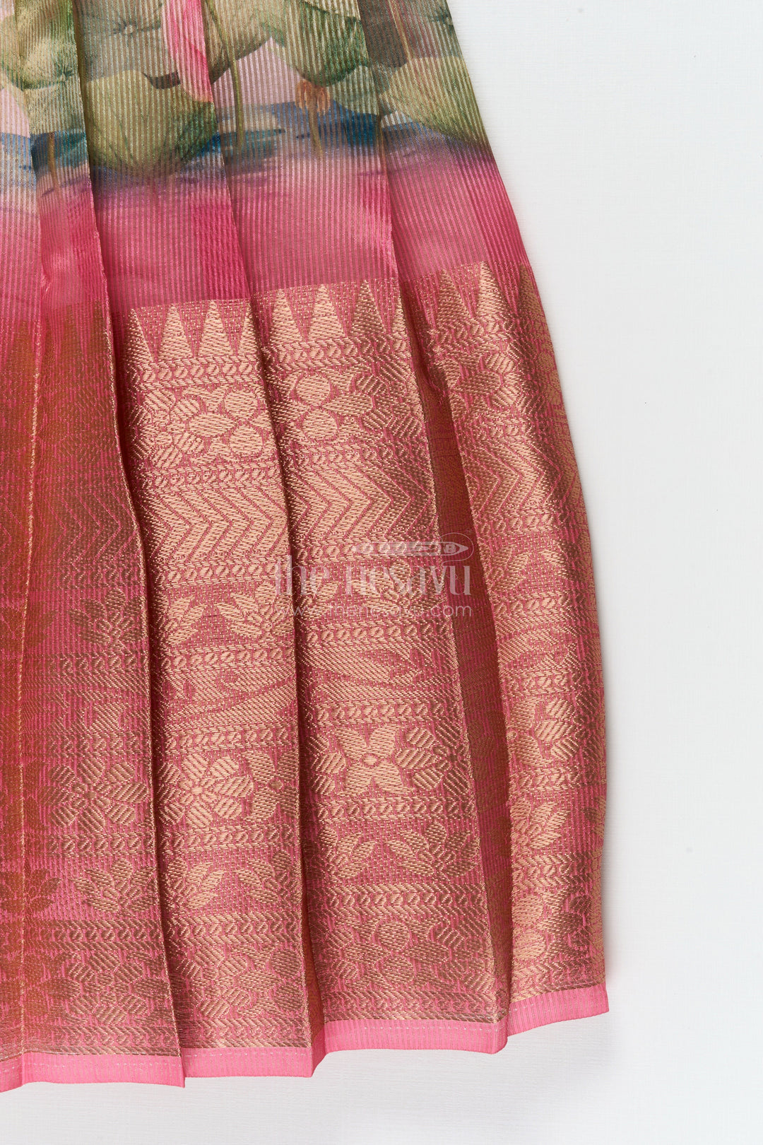 The Nesavu Pattu Pavadai Toddler Pattu Pavadai Set for Weddings and Festive Functions Nesavu Nesavu toddler pattu pavadai set for weddings and traditional family celebrations