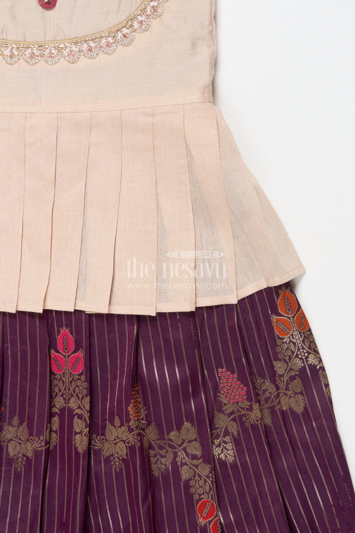 The Nesavu Pattu Pavadai Traditional Baby Girl Pattu Pavadai for Weddings and Naming Ceremony Nesavu Nesavu traditional baby girl pattu pavadai for naming ceremony and festive occasions