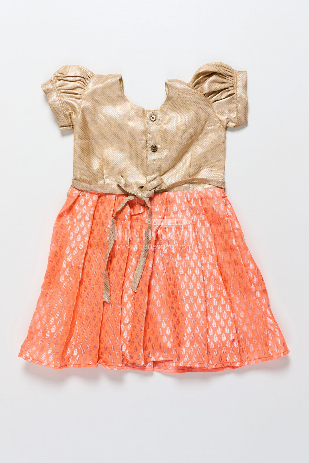 The Nesavu Pattu Pavadai Traditional Baby Girl Pattu Pavadai with Semi Banarasi Design for Festive Occasions Nesavu Nesavu traditional baby pattu pavadai banarasi skirt tissue yoke  ideal festive wear