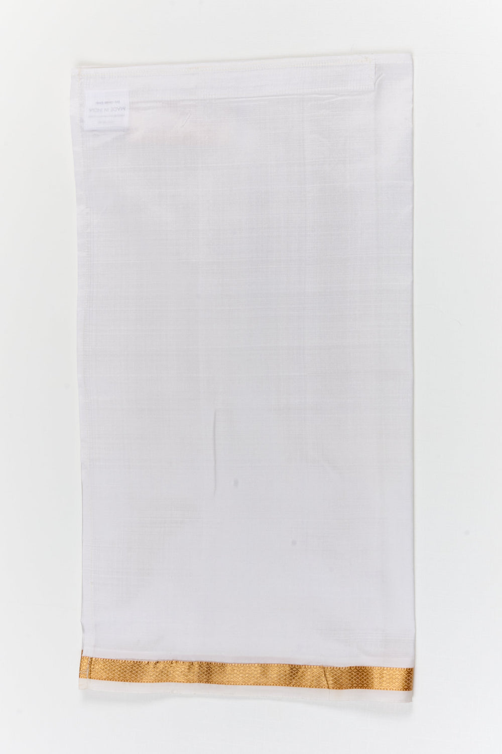 The Nesavu Boys Vesti Traditional Boys Vesti with Silk Texture and Classic Border Nesavu Nesavu traditional silk vesti for boys – minimal and elegant for rituals and festivals