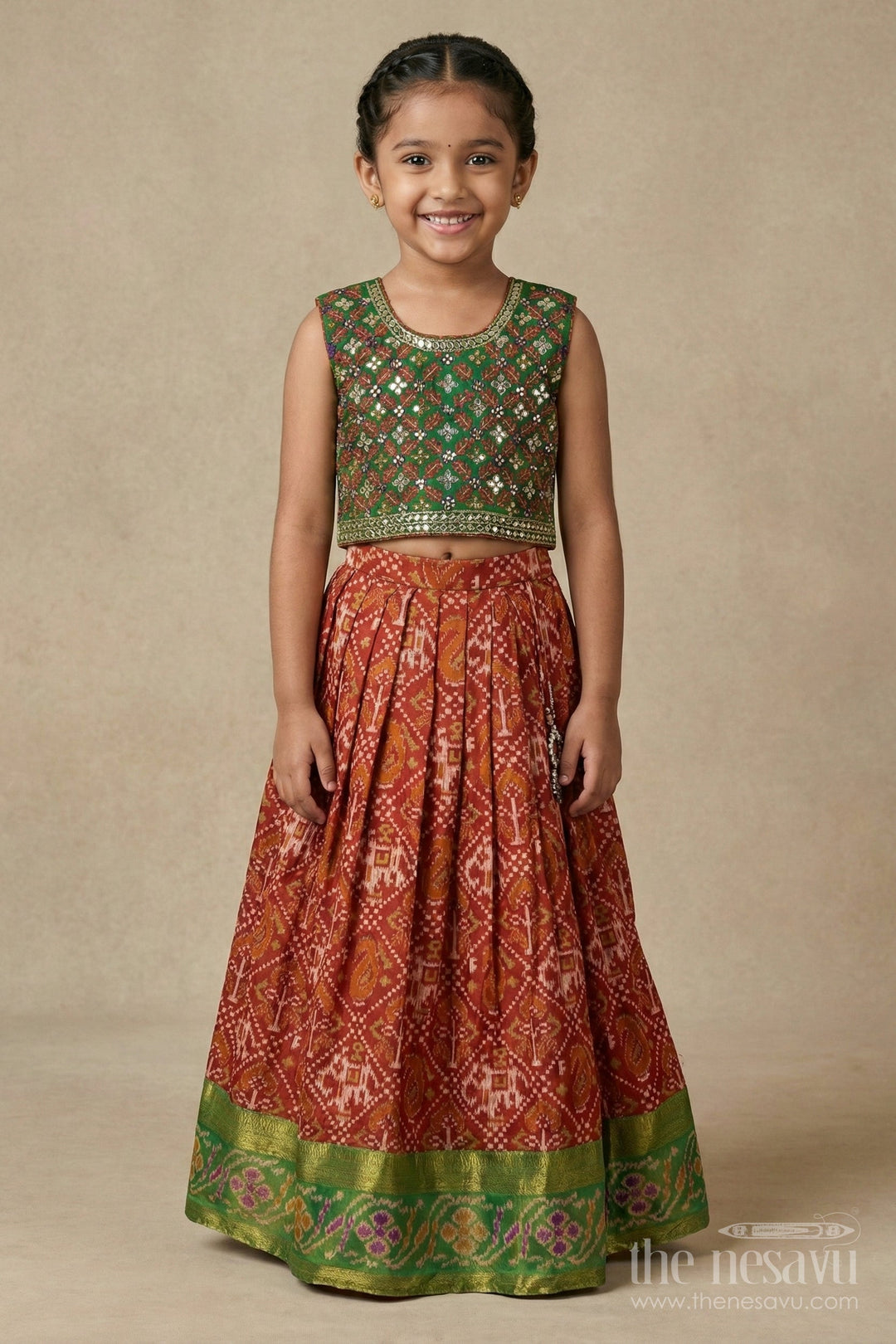 The Nesavu Girls Lehenga Choli Traditional Girls Lehenga Choli for Cultural Functions and Family Events Nesavu Nesavu traditional girls lehenga choli for family functions and ethnic celebrations