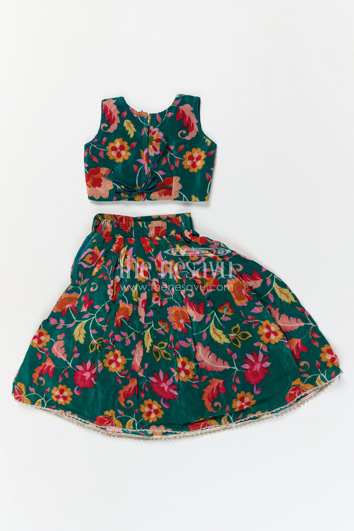 The Nesavu Girls Lehenga Choli Traditional Lehenga for Girls’ Wedding Celebrations Nesavu Nesavu girls lehenga choli for weddings with viscose blend silk and designer embroidery festive ethnic wear