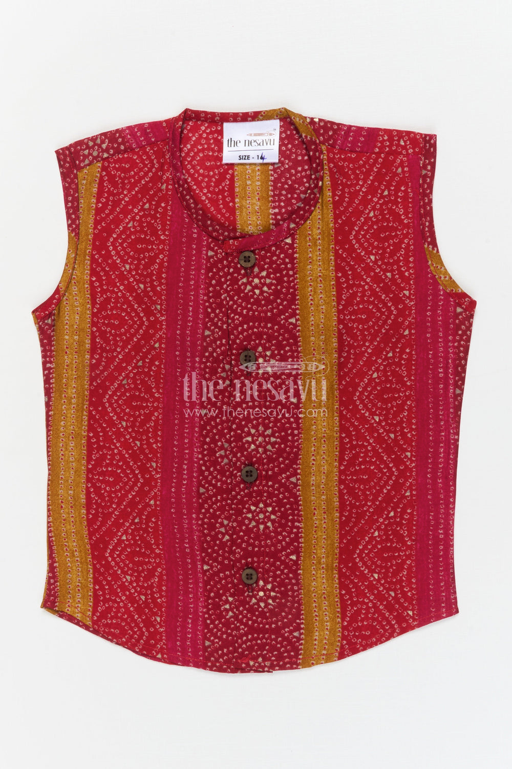 The Nesavu Baby Jablas Traditional Printed Jabla Top for Baby Girls’ Festive Moments and Homewear Nesavu 10 (NB) / Pink / Viscose Silk IF043A-10 Nesavu traditional printed baby jabla in modal silk with foil detailing – great for festivals and daily wear