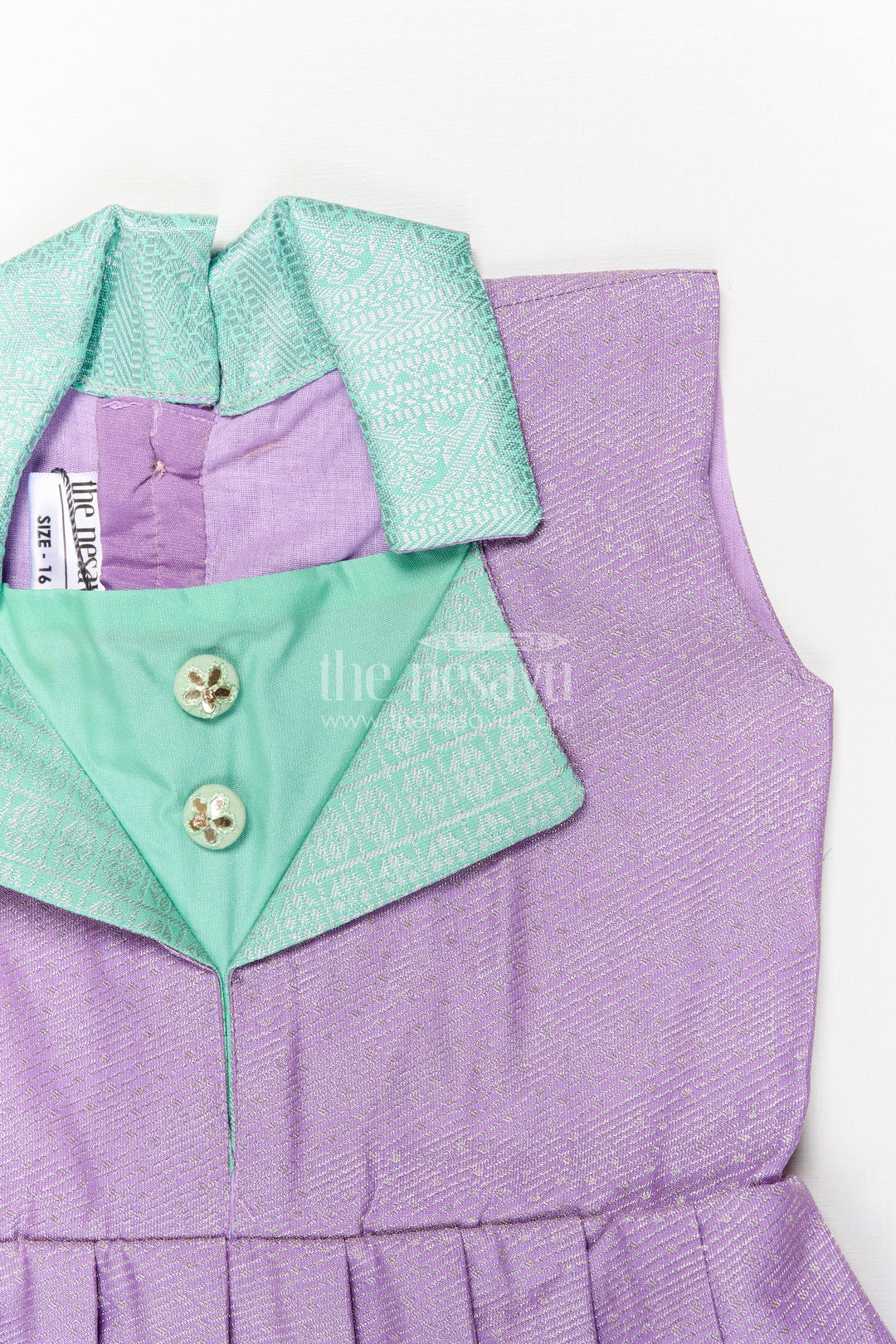 The Nesavu Girls Kanchi Silk Frock Traditional Silk Frock for Girls for Family Weddings and Cultural Celebrations Nesavu Nesavu traditional silk frock for girls with zari pleats for festive functions and weddings