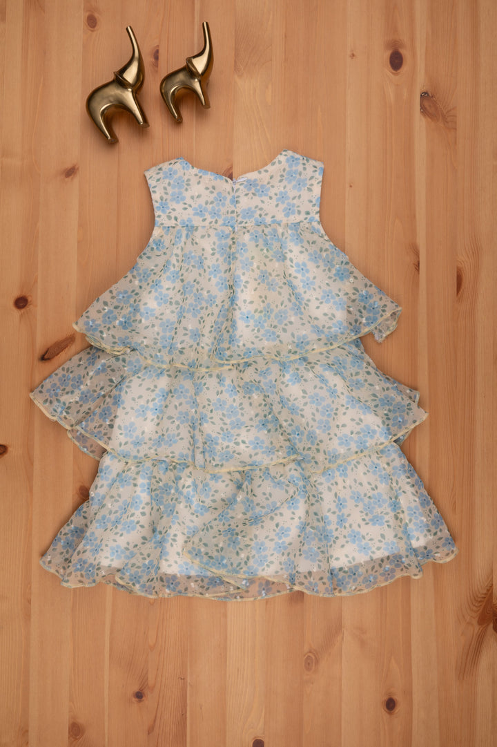 The Nesavu Baby Frock / Jhabla Triple Layered Yellow Floral Dress for Infant Girls Nesavu Trendy baby frock designs | Soft fabric baby wear | The Nesavu