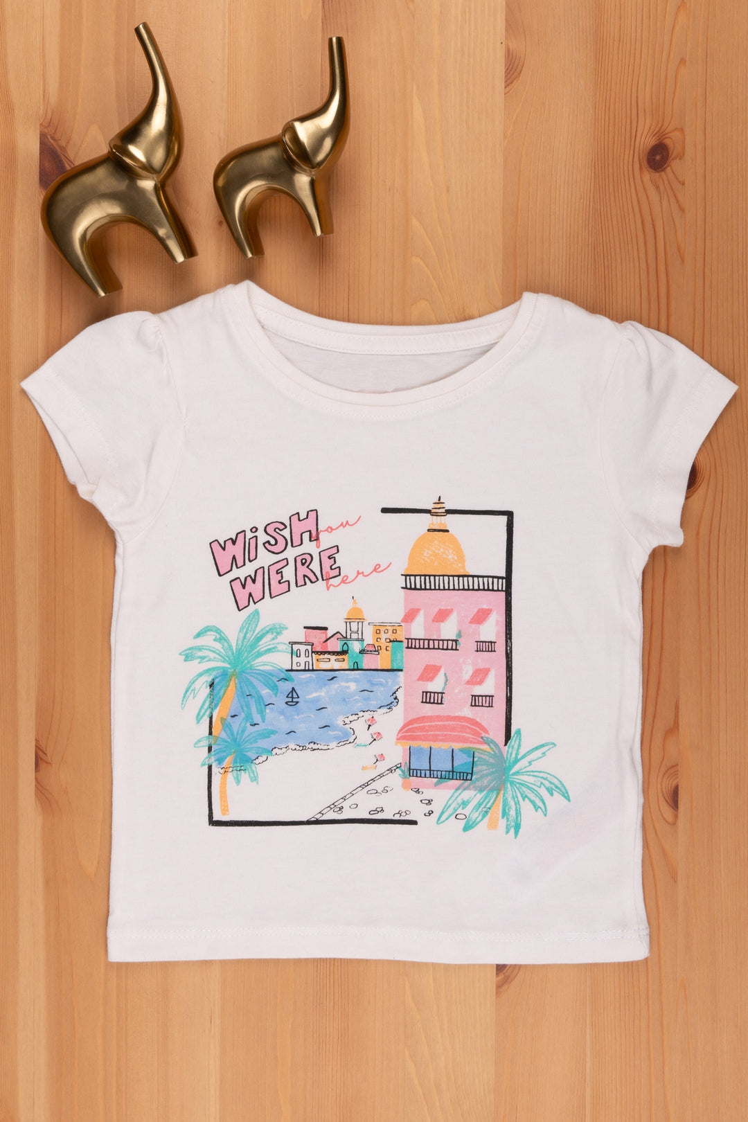 The Nesavu Girls T Shirt Unisex T-Shirt for Kids Express Their Unique Identity psr silks Nesavu 14 (6M) / White LTP008B