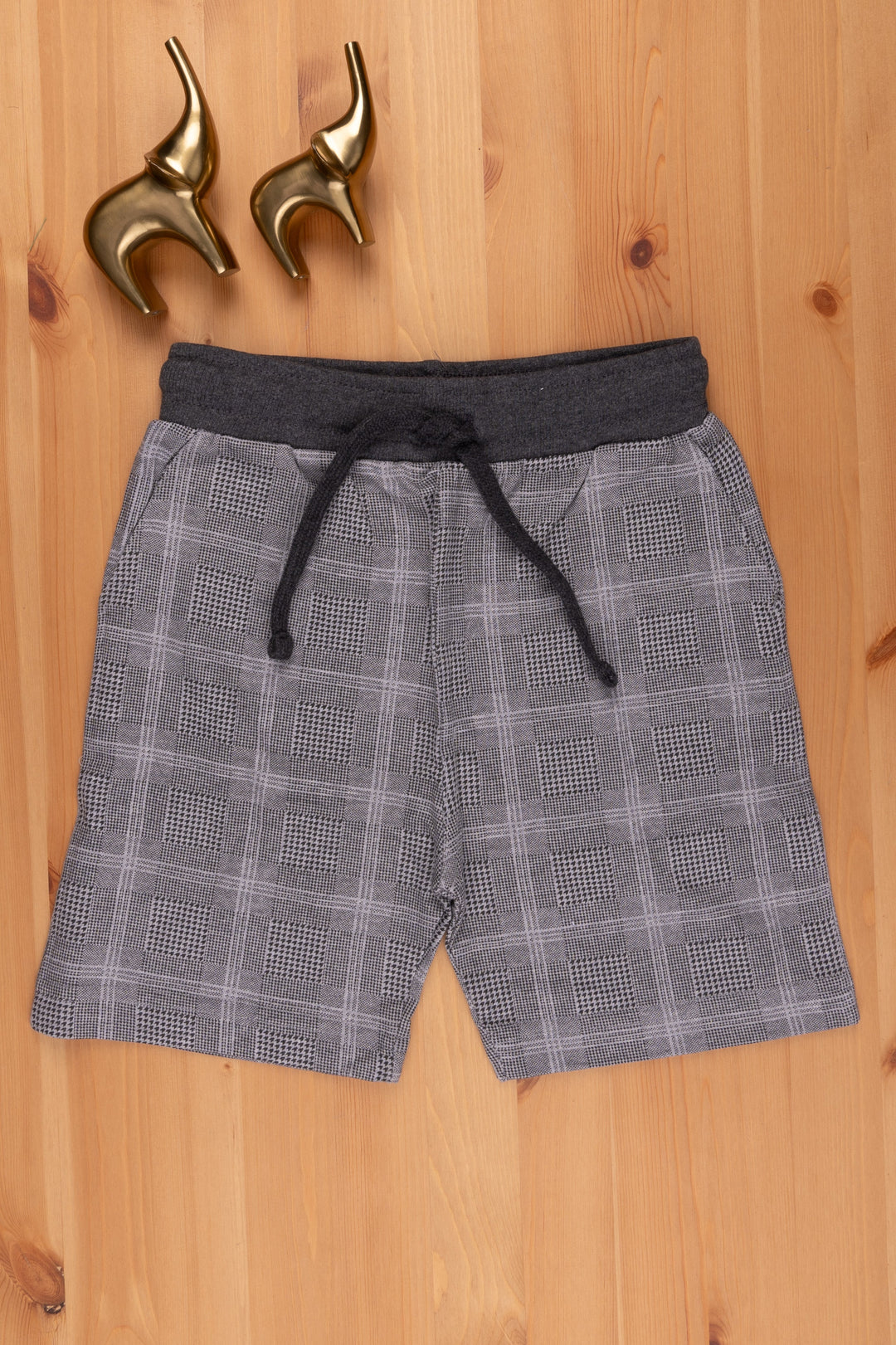 The Nesavu Boys Shorts Versatile Unisex Kids Trendy Shorts FashionForward and EasytoStyle Casual Wear psr silks Nesavu 18 (2Y) / Gray LBW031