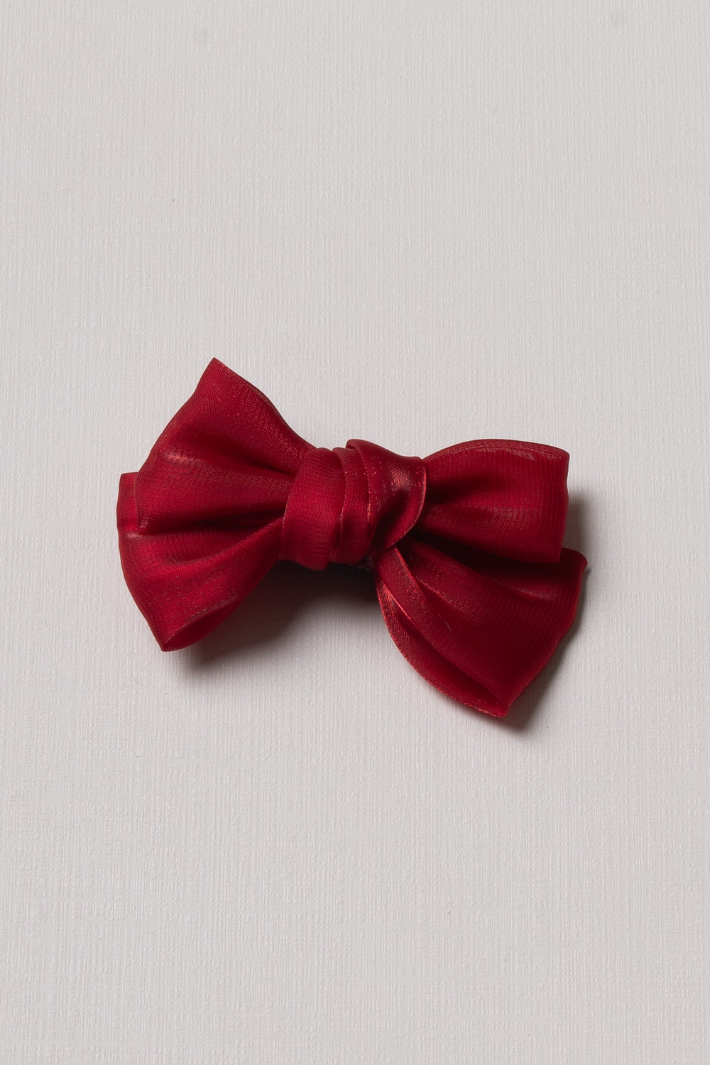 The Nesavu Hair Clip Vibrant Red Satin Bow Hair Clip Nesavu Red JHCL77I Bold Red Satin Bow Hair Clip | Eye-Catching Accessory for a Fashion Statement | The Nesavu