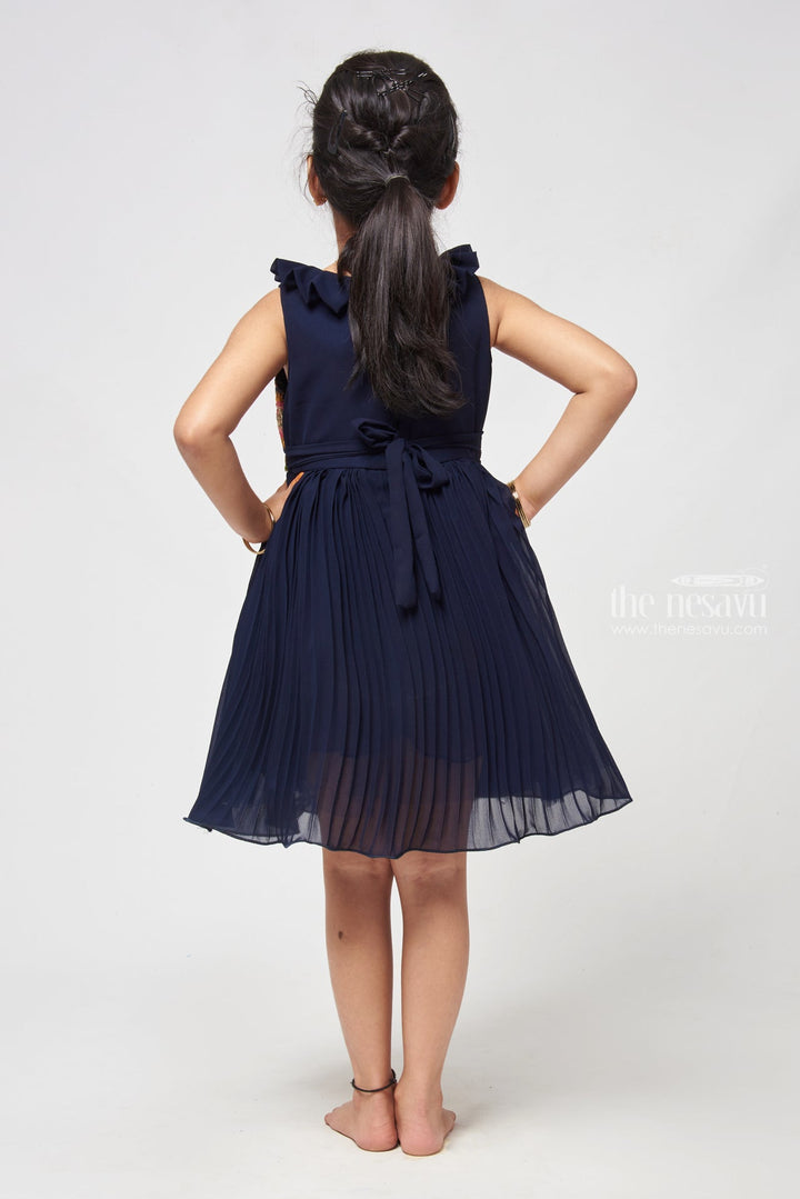 The Nesavu Girls Fancy Frock Vintage-Inspired Fancy Frock with Embroidered Bodice and Scallop Hem Nesavu Princess Tunic Dress For Girls - Ideal For Birthdays & Casual Events | The Nesavu