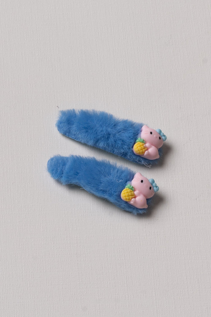 The Nesavu Tick Tac Clip Whimsical Blue Furry Character Hair Clip Nesavu Blue / Style 1 JHTT09A Fun Blue Furry Character Hair Clip | Cute Stylish Accessory | The Nesavu