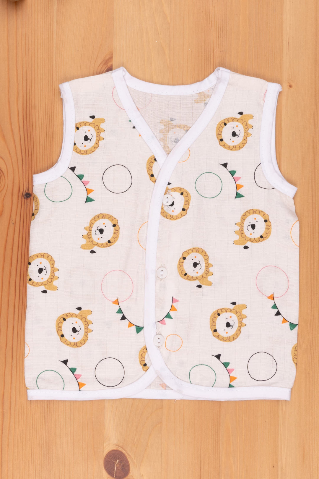 The Nesavu Baby Jhables Yellow Newborn Jhabla: Charming Animal Print Cotton Nesavu 10 (NB) / Yellow IF010C-10 New Borns Dress Online | Dungarees For Kids | The Nesavu