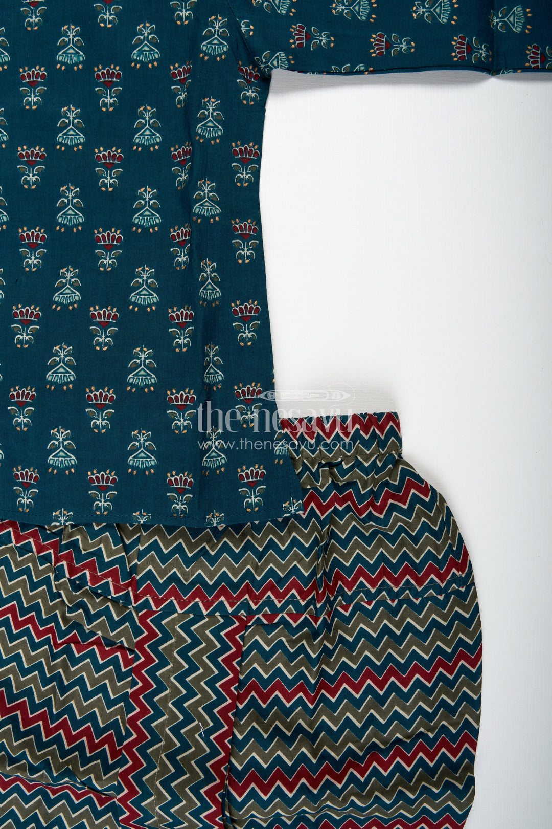 The Nesavu Boys Dothi Set Zigzag Dhoti Set for Boys Mustard Yellow Party Outfit Nesavu Nesavu Boys Designer Green Cotton Dhoti Kurta Set Ethnic Print Weddings Celebrations