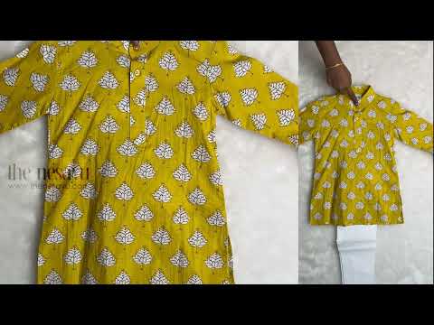 Lucky Charm - Pleasing Mustard Yellow Kurta And White Cotton Pants