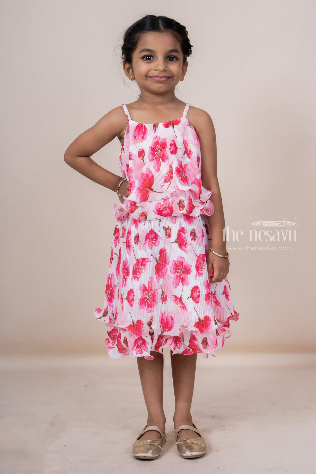 The Nesavu Baby Frock / Jhabla Baby Girls Festive Wear Ideas | Sleeveless Gowns For Baby Girls | The Nesavu psr silks Nesavu 14 (6M) / PaleVioletRed BFJ322C