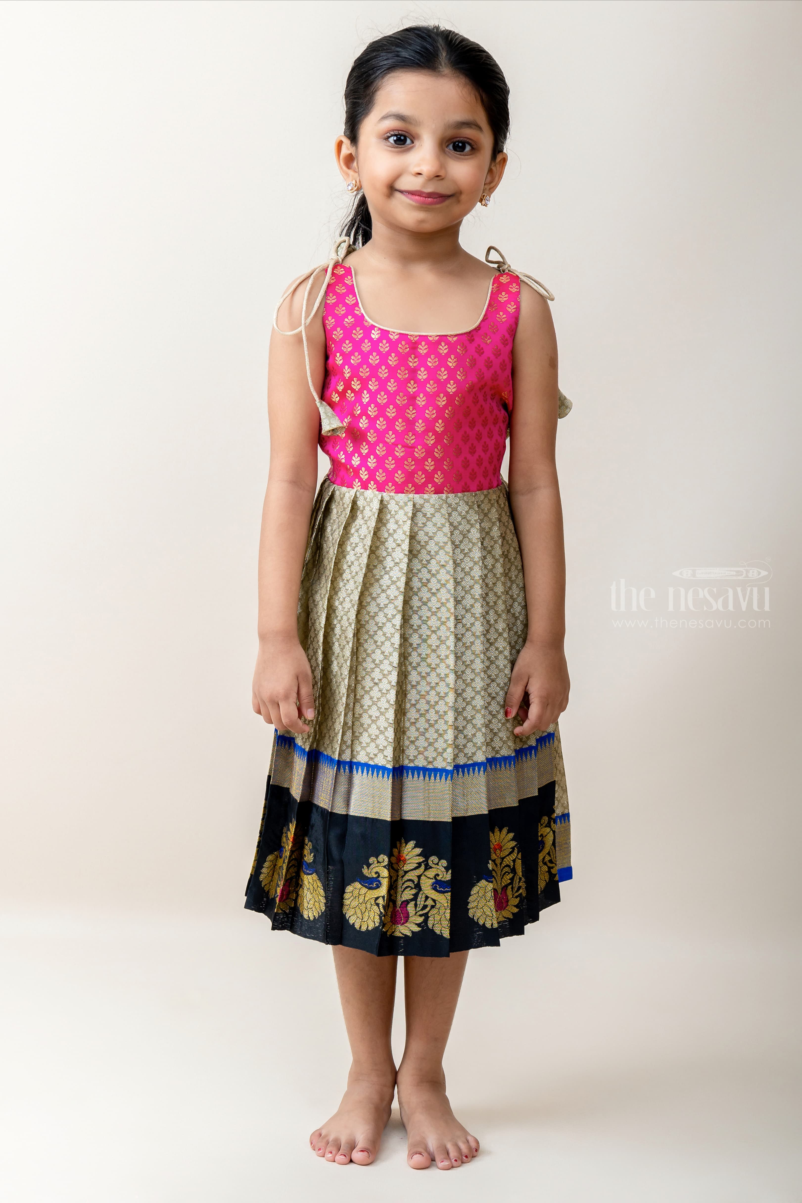 Buy vrajvilla enterprise Girls Embroidered Net Ethnic wear Readymade  Lehenga Choli With Dupatta Set JPD586586Black1314 Years at Amazonin