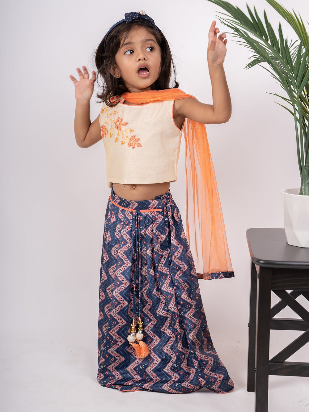 The Nesavu Lehenga & Ghagra Blue Zig Zag Party Wear Designer Choli Dresses For Girls psr silks Nesavu