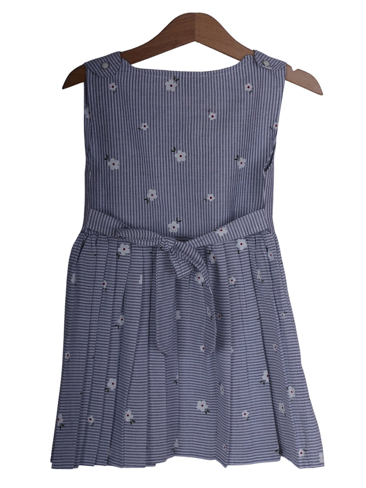 The Nesavu Baby Frock / Jhabla Gray Casual Cotton Summer Play Wear for Baby Girls psr silks Nesavu