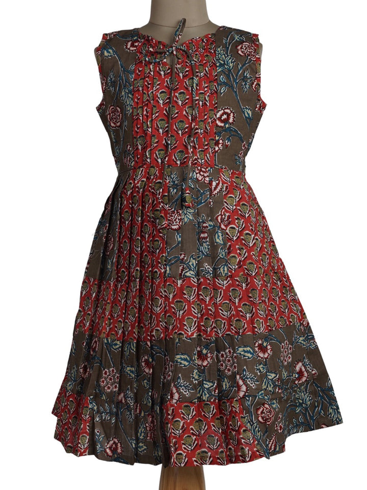 The Nesavu Frocks & Dresses Green Colour Cotton Printed Frock For Daily Wear psr silks Nesavu 16 (1Y-2Y) / Green GFC626A