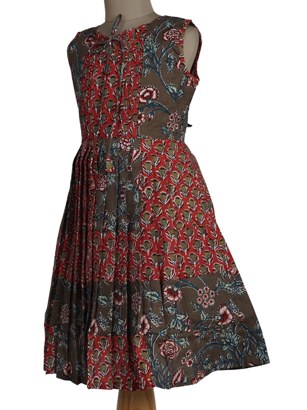 The Nesavu Frocks & Dresses Green Colour Cotton Printed Frock For Daily Wear psr silks Nesavu