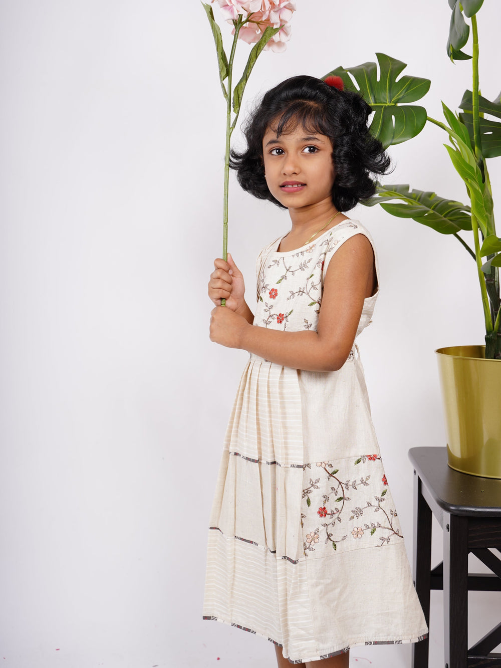 The Nesavu Frocks & Dresses Handloom Cotton Frocks For Kids Girls psr silks Nesavu