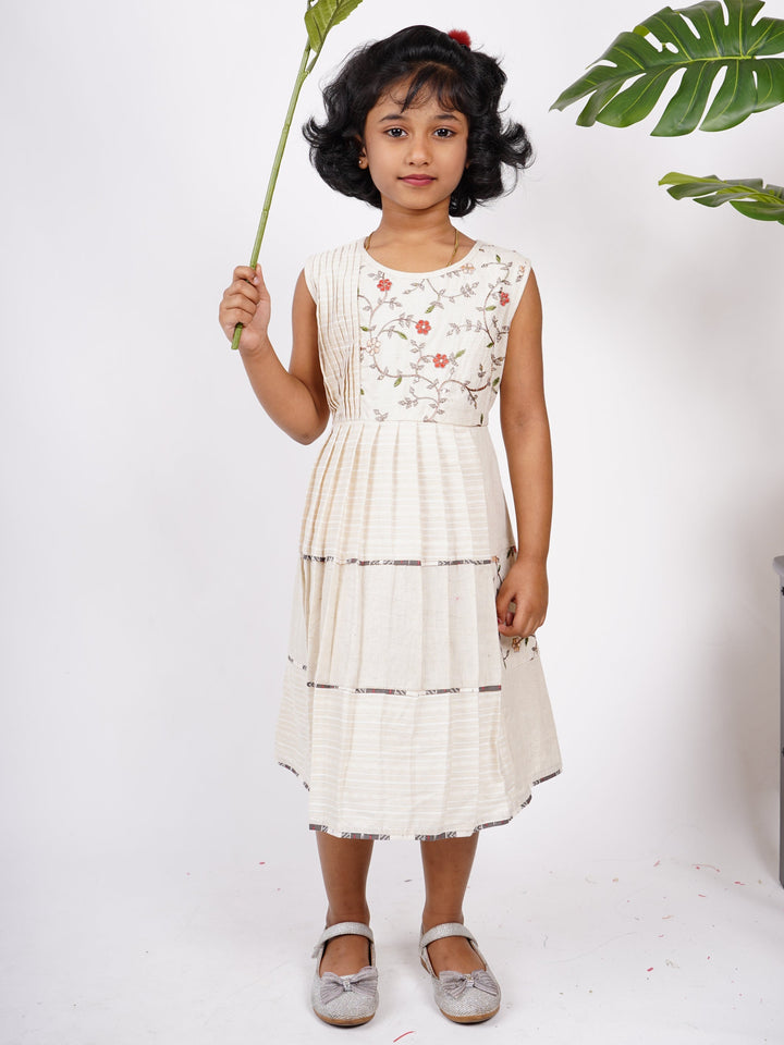 The Nesavu Frocks & Dresses Handloom Cotton Frocks For Kids Girls psr silks Nesavu