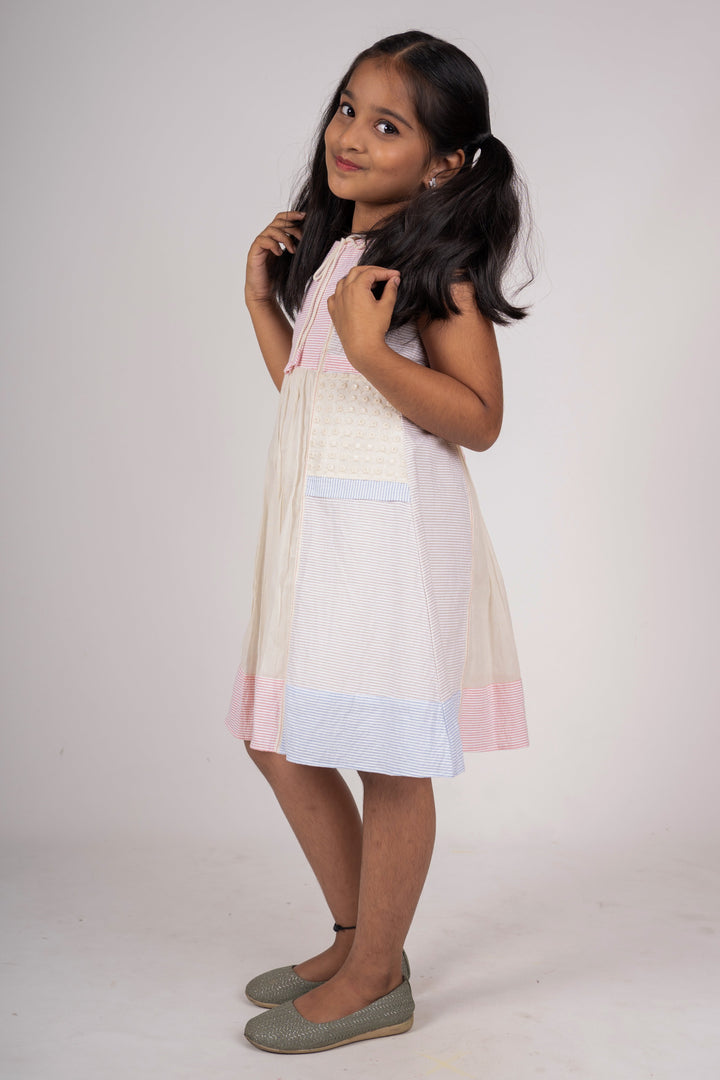 The Nesavu Frocks & Dresses Handloom Cotton Frocks For Kids Girls psr silks Nesavu