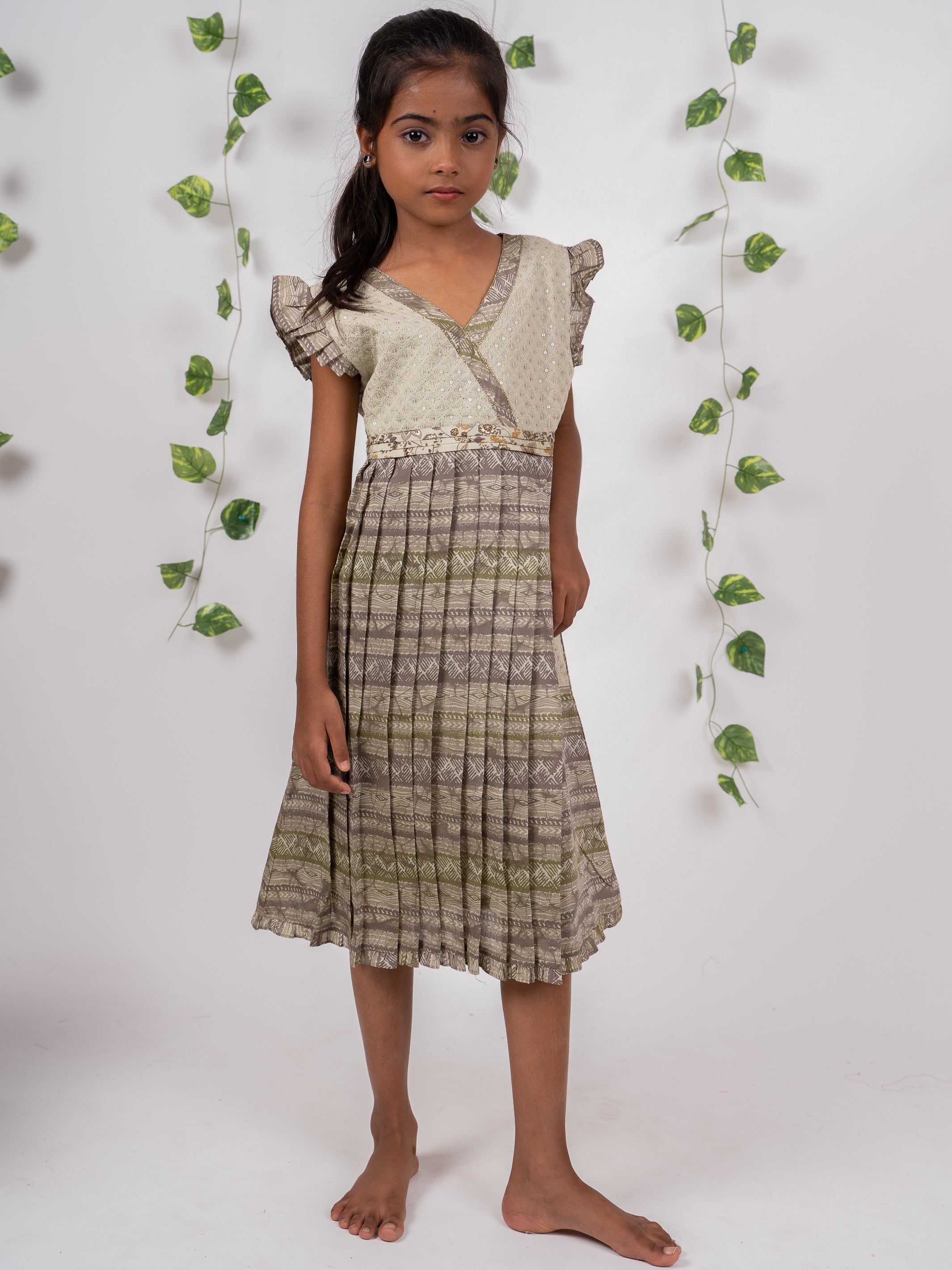 Buy Takshita Posy Pink Cotton Dress Girl (2 to 9 Years) Online