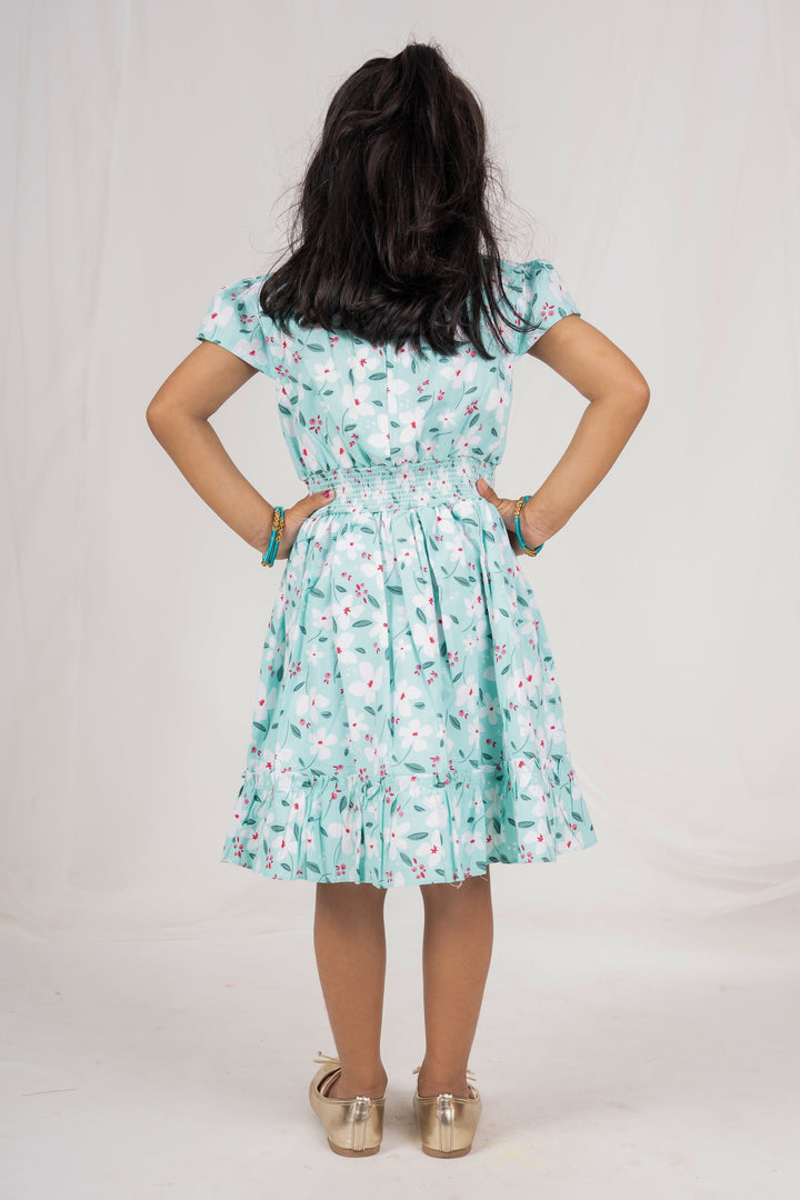 The Nesavu Frocks & Dresses New Designer Elastic Waist Soft Cotton Frock For Baby Girls psr silks Nesavu