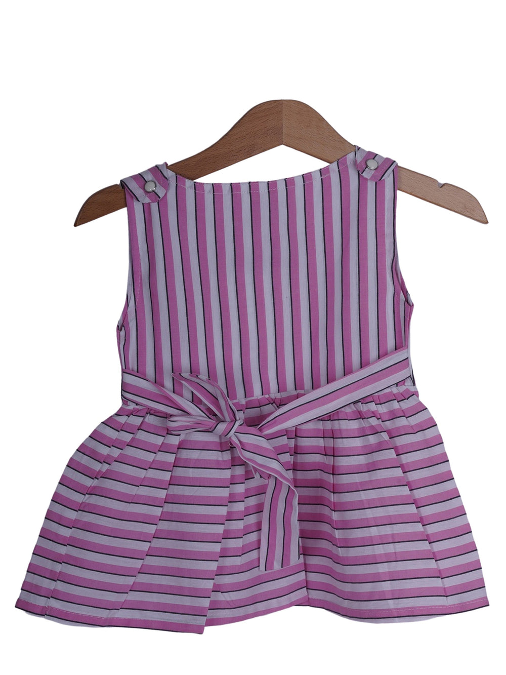 The Nesavu Baby Frock / Jhabla Pink Striped Cotton Wear For Little Girls psr silks Nesavu