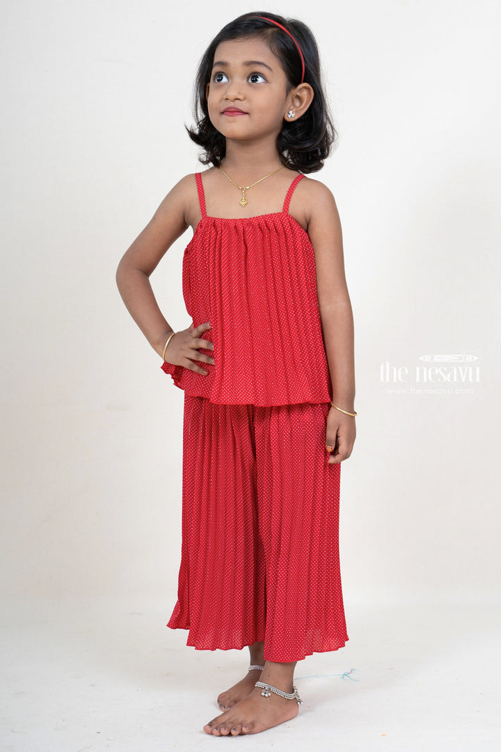 The Nesavu Baby Frock / Jhabla Polka Dotted Peach Crushed Jumpsuit For New Born Baby Girls psr silks Nesavu